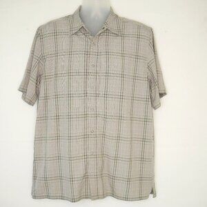 511 Tactical Men Med S/S Snap Button Up Zip Pocket Shirt Concealed Carry Gray